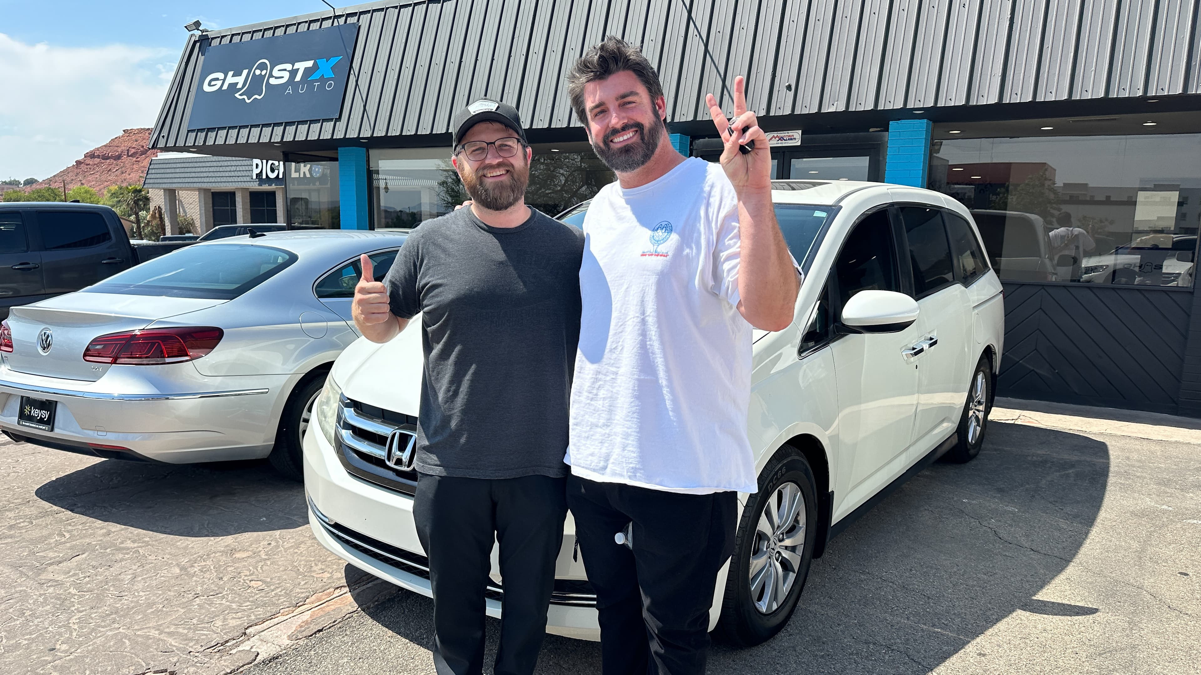 GhostX customer picking up his car